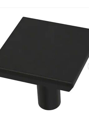 Modern Matte Black Square Cabinet Knobs Pulls Hardware Set